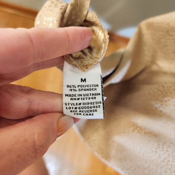 EMMA & MICHELE Satin Leopard Print Slip Midi Dress, Size Medium - Picture 8 of 11